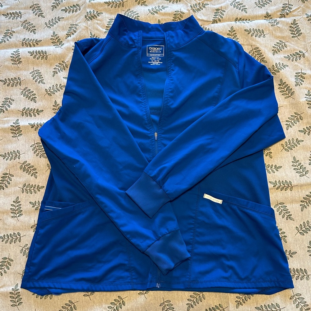 Cherokee Blue  Scrub Jacket Lightweight